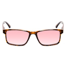 Medspex Pink FL-41 Tinted Reading Glasses +4.00 Tortoise Havana Light Sensitivity Outdoor Indoor Photophobia Eyeglass