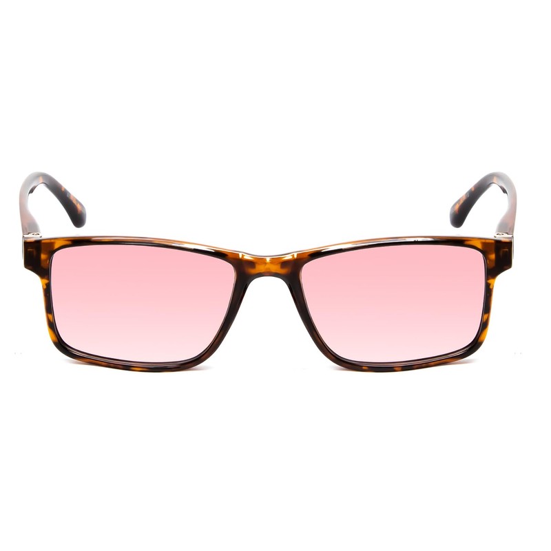Medspex Pink FL-41 Tinted Reading Glasses +4.00 Tortoise Havana Light