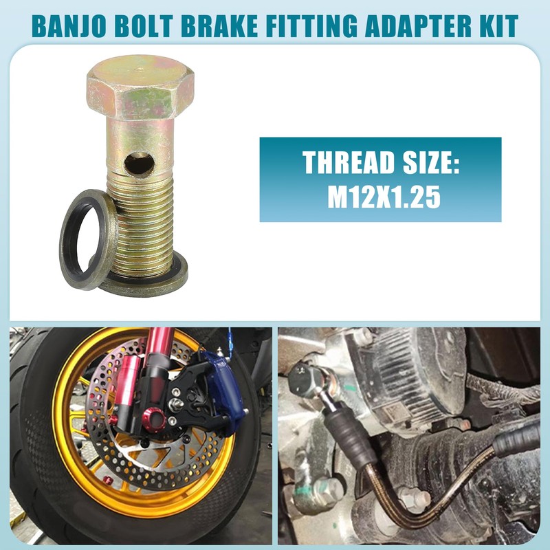 A ABSOPRO Car Turbo Brake Line Bolt Adapter M12x1.25 Thread