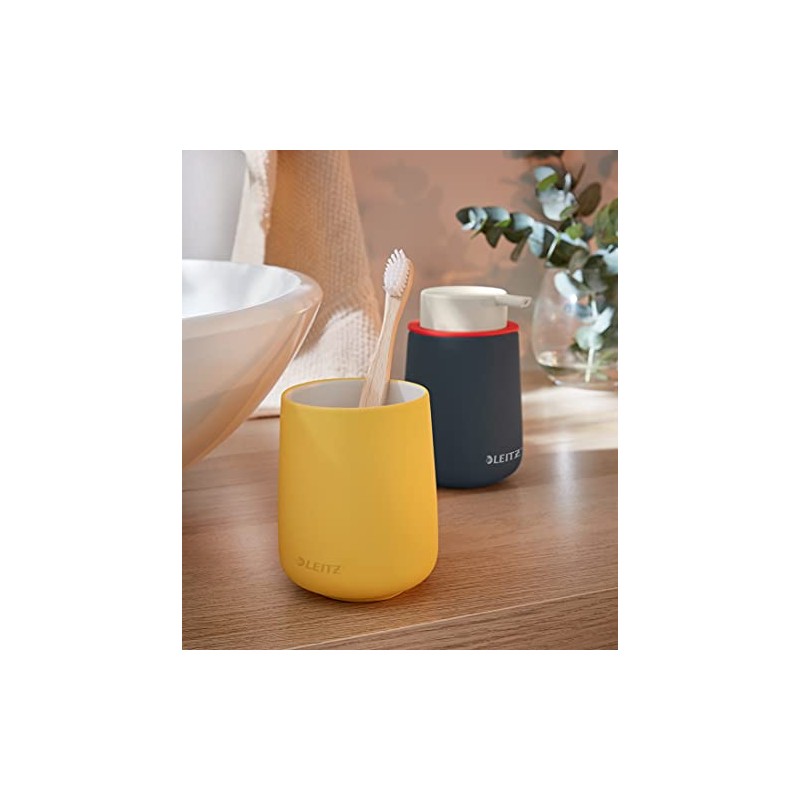 Leitz Cosy Series 53290019 Ceramic Pen Holder Warm Yellow