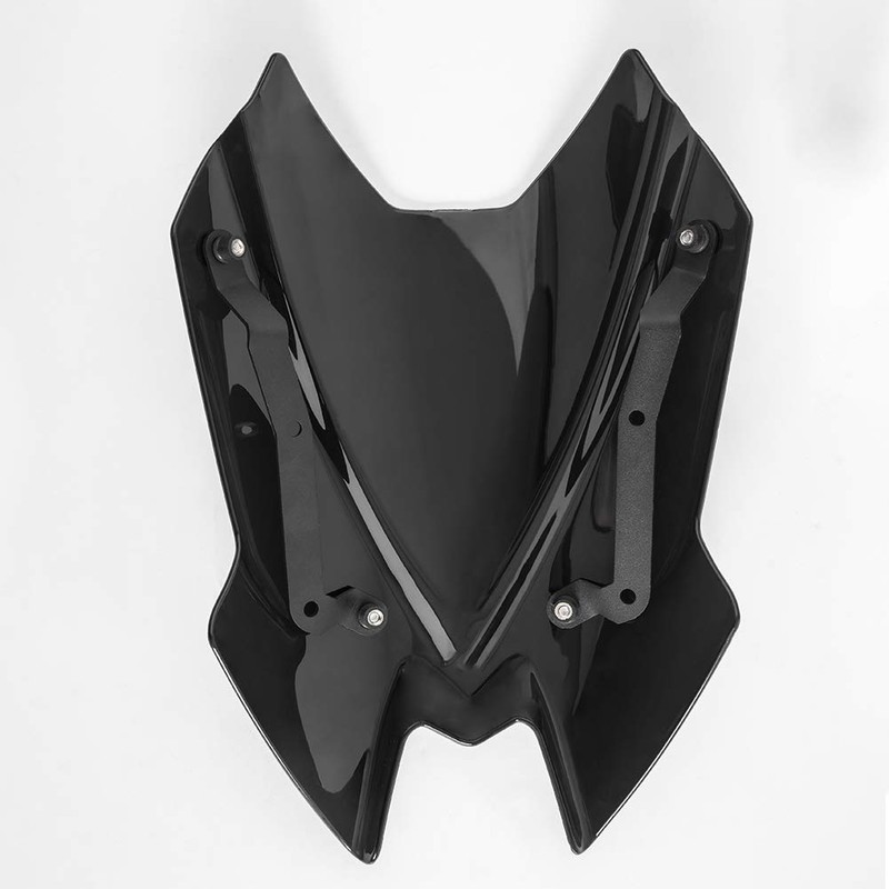 Motorcycle Windshield Deflector with Bracket Double Bubble Windscreen Fit for