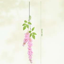 Domigard 9 Pcs DIY Artificial Flowers Wisteria Hanging Bouquet Set with 3 Color, Fake Purple Flowers for DIY Bouquets Floral Arrangement Wedding Home Decor (Midsummer Citrus)