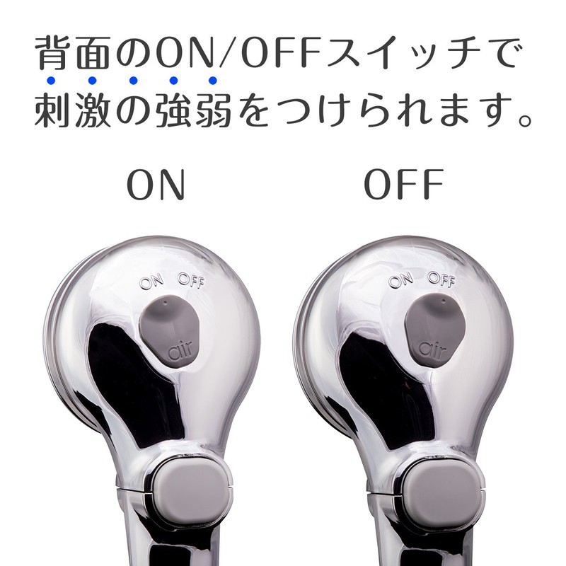 Takagi JSB025BMAZ Water Saving Shower Head, Air Beat, Plated, Stop