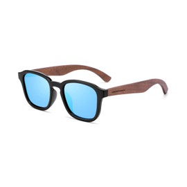 GREENTREEN Wooden Sunglasses for Men Women: Polarised Sunglasses with Wooden Temples - Suitable for Driving Hiking Fishing - Driver Hiker Anglers - UV400 Protection
