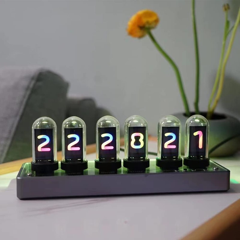 Adventurers IPS Nixie Tube Clock, Creative Electronic DIY Nixie Tube