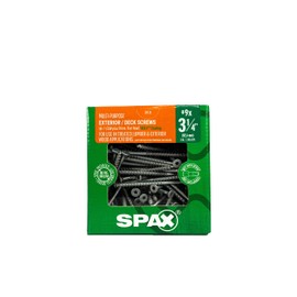 SPAX #9 x 3-1/4" Exterior Flat Head Deck Wood Screws Construction Torx T-Star Plus (245 EA) 3 LB Bit Included Rust Resistant