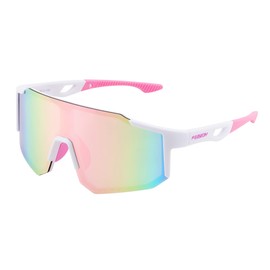 FEISEDY Sport Sunglasses Mens Women Cycling Mirrored Sports Goggles for MTB Road Bike Hiking Running UV400 Protection B2388