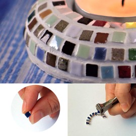 Mosaic Mini 5 mm Ceramic 500 Pieces Grey Beige WC04