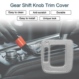 X AUTOHAUX ABS Gear Shift Knob Button Cover for Subaru Impreza 2012-2014 Console Gear Panel Decal Trim Sticker Interior Accessories Silver Tone