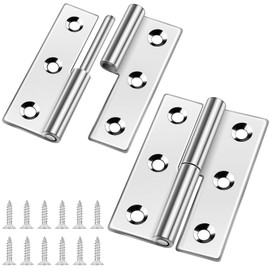 2 Pcs Lift Off Hinges 3 Inch, Bolatus Small Slip Joint Flag Hinges Detachable Hinges 304 Stainless Steel Door Hinges Left Handedness