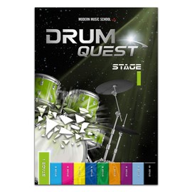 Drum Quest Stage 1: Die Schlagzeugschule für Anfänger. Einfach Schlagzeug lernen. Schlagzeug Buch Songbuch mit Bonus-Material (DEU)
