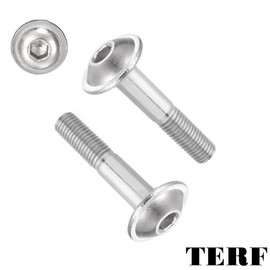 TERF® M10 X 40mm Flange Hex Socket Cap Button Head Machine Screws High Tensile Grade 10.9 Machine Screw M10 (10mm) X 40mm Allen Key Hexagonal Socket Bolts - Pack of 4