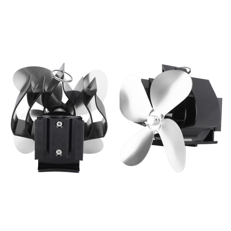 Wall Mounted Fireplace Fan 4 Blade Heat Powered Wood Stove