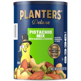 Planters PLANTERS Pistachio Nuts Lovers Nut Mix with Pistachios no shell, Almonds & Cashews, Party Snacks, Plant-Based Protein, After School Snack, Bulk Nuts, Kosher 1lb 2.5oz