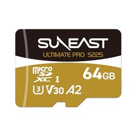 SUNEAST Ultimate Pro microSDXC UHS-I V30 Card Max Read Speed 208MB/s S225 GOLD series U3 V30 C10 A2 RoHS FCC CE VCCI 5 Years (512, GB)