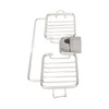 Faucet Storage Shelf Aluminum Plastic Two Containers with Towel Rod