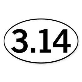 CafePress 3.14 Oval Car Bumper Sticker