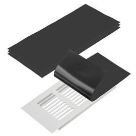 PATIKIL 305 x 140 mm Magnetic Vent Cover, 4 Pcs Floor Wall Air Registers Cover Magnet Vent Blocker for Home RV HVAC Fireplace Furnace, Black