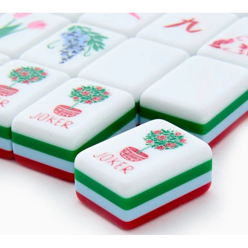 Local Warehouse Red and Pink 4-layer Acrylic American Mahjong Tiles