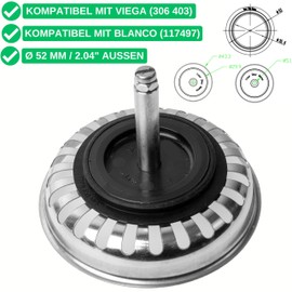 Replacement Strainer Basket Seal Set, 1 Set, Compatible with Blanco and Viega 306 403, 97100-93C, for 3.5 Inch Drain Fittings with Strainer Basket Item No. 119145, 119146, 125590, 125613, 225210,