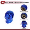 HEROFFIX 4 Pcs Skull Head Shape Tire Valve Stem Caps