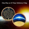 One Day at A Time Sobriety Coin Universe Sun Earth