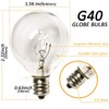 30 Pack of G40 Replacement Bulbs, 5 Watt G40 Globe