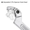 sourcing map 2-4 3/4"(51-121mm) C Spanner Wrench Adjustable Round Pin