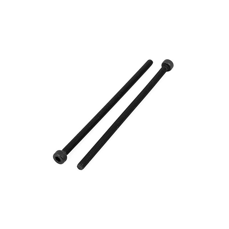 uxcell M4x90mm Fully Thread Hex Socket Head Knurled Cap Screw