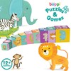 boppi Baby Stacking Blocks Jungle Safari Animal Toys with Letters