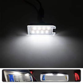 2Pcs LED License Plate Lights Number Lamp for Fiat 500 Dodge Viper J'eep Grand Cherokee Powered by High Power SMD Xenon White LED Error Free