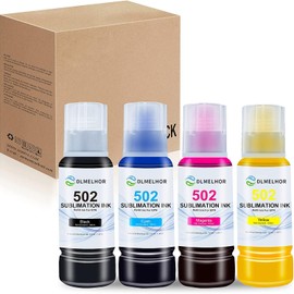 Sublimation Ink Refilled Bottles 400ml Compatible for Epn EcoTank Supertank ET-2400 ET-2800 ET-2803 ET-2850 ET-2720 ET-15000 ET-4760 Inkjet Printer, Heat Press Transfer on Mugs,T-Shirts,Phone,Cases