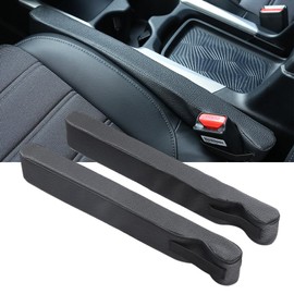 JDM Middli Seat Gap Filler PU Leather Universal for Car SUV, Fill The Gap Between Seat and Console Black Crevice Crack Plug 2pcs/lot