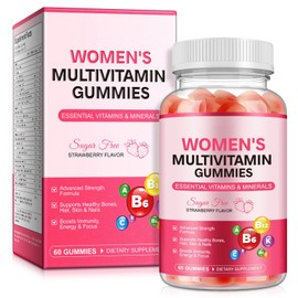 Maani Essence Sugar-Free Womens Multivitamin 50 Plus Gummies With Calcium, Magnesium, Zinc, Vi