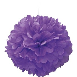 Unique Party 63199 - 40cm Neon Purple Tissue Paper Pom Pom