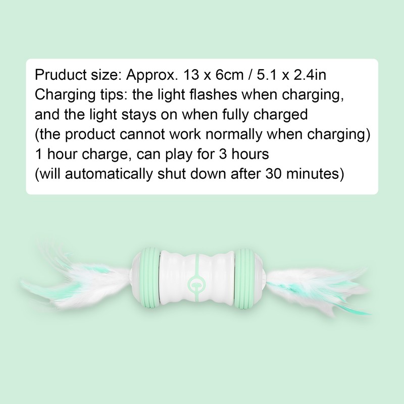 Electric Cat Teaser USB Rechargeable Auto Rotating Cat Toys with