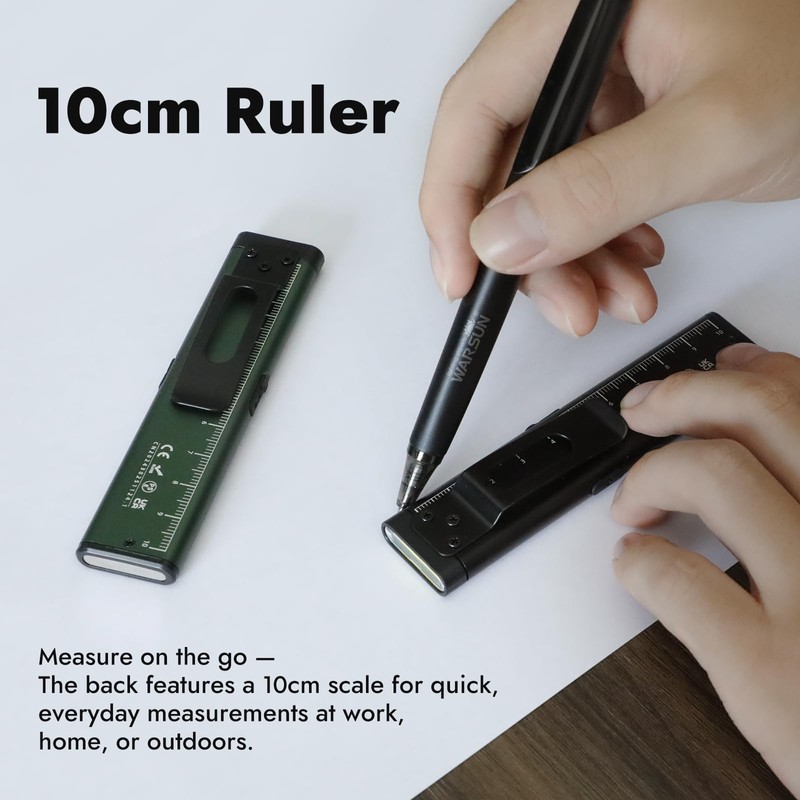 WARSUN Compact Multi-Mode Pocket LED Flashlight - 675LM, USB-C Rechargeable,