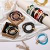Amejew 3Pcs 8mm Stretch Beaded Bracelet Healing Crystal Stone Bracelets