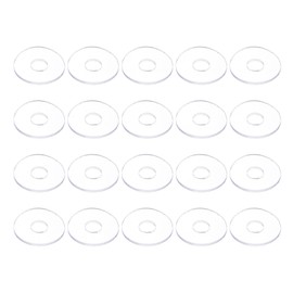 PATIKIL Nylon Flat Washers 4mm ID, 13mm OD, 1mm Thick M4 Metric Plastic Flexibility Gaskets Round Spacers-Applications for Faucet Valve Water Pipe Hose-[Qty 20 Clear]