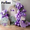 Firomi Metallic Purple Balloons Set 12-inch 70 Pack Chrome Purple