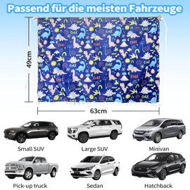 Aufisi Sun Protection Car Baby Pack of 2 63 x 49 cm Sun Visor Car Side Window with 2 Suction Cups, Suitable for Family Travel, Pattern 2