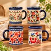 Bohemian Floral Ceramic Coffee Mug for Coffee & Tea –