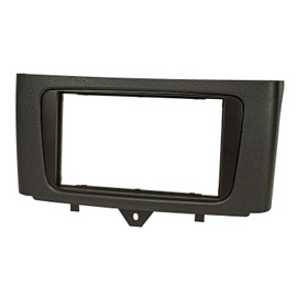 tomzz Audio 2451-040-1 Double DIN Radio Fascia Set Compatible with Smart Fortwo 451 Facelift from 10.2010-2014 Black with Radio Basic