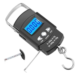 YJRUNFU Fishing Scale Fishing Digital Waterproof Hanging Scale Digital Scale Fishing Digital Scale Weight Meter Luggage Scale Measurement Maximum Weight 50kg with 1m Measuring Tape Electronic Hanging
