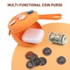 Elecbae Coin Purse with Charms, Zip Silicone Round Carrying Pouch