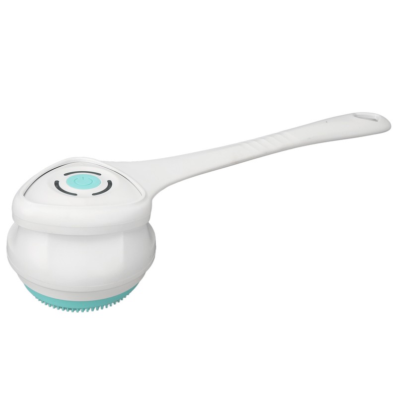 Electric Body Brush Set Rechargeable Long Handle Scrubber Shower Brush