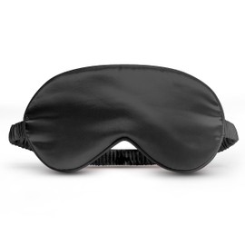 GARYBAX Silk Eye Mask for Sleeping – Donut Contour No Pressure Mulberry Silk Blackout Eye Mask, Long Strap with High Elasticity up to 16 inches, Ergonomic, Lightweight and Breathable Sleep Mask