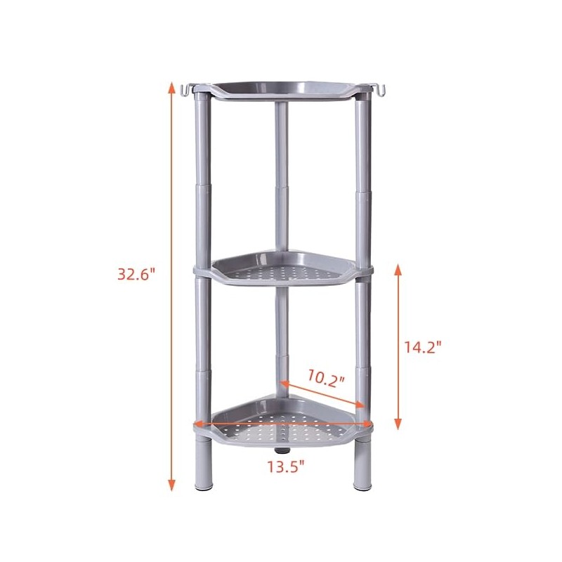 SLZBCY 3 Tier Shower Caddy Corner,Plastic Shower Shelf Organizer for