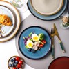 LERATIO Ceramic Plates Set of 6, 10.5 Inch Reactive Glaze
