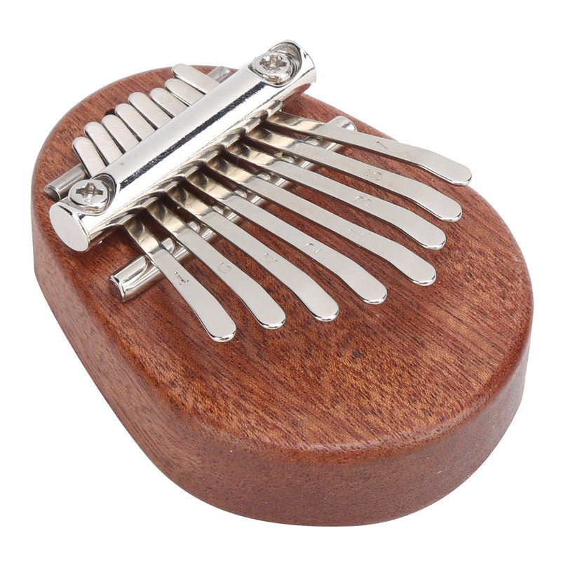 8 Tone Kalimba Thumb Piano C Key Mini Portable Mahogany